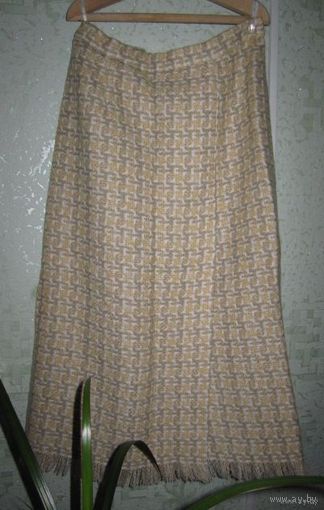Юбка твидовая прямая, тёплая р.44