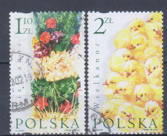 [713] Польша 2002. Пасха. Гашеная серия.