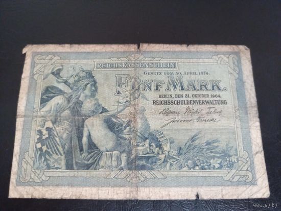 5 марок 1904 Германия