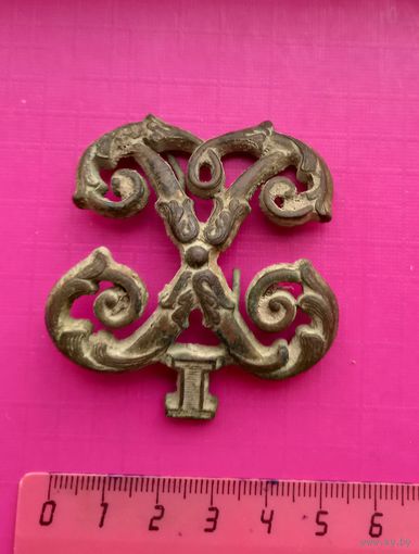 РЕДКИЙ Вензель на контр-погон учащегося Санкт-Петербургского Политехнического Института Петра Великого 5х6 см.