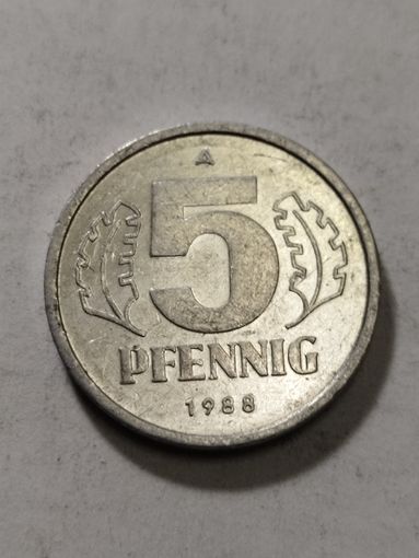 ГДР 5 пфенинг 1988 А