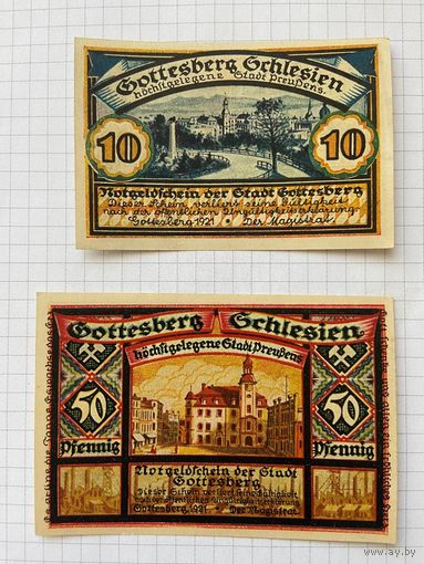 Нотгельд 10-50 пфеннигов Германия Шлессен-0101