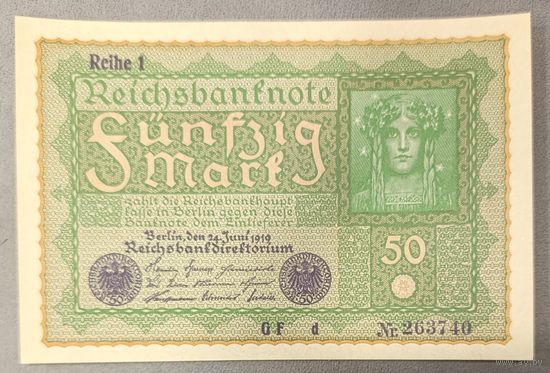 50 марок 1919 года - Германия - UNC