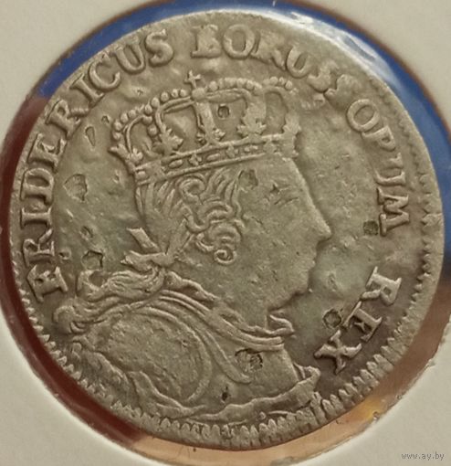 Пруссия. Фридрих Великий. 1757г. Шесть грошей. Аукцион с рубля без минимальный цены.