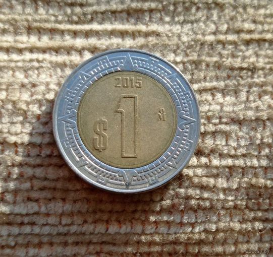 Werty71 Мексика 1 песо 2015 биметалл