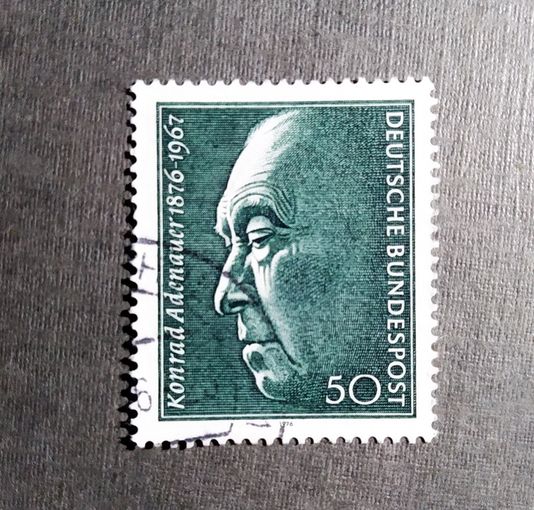 Марка Германия 1976 год Конрад Аденауэр