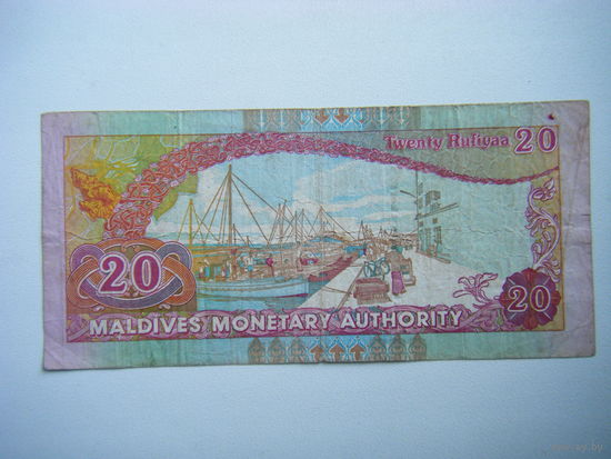 Мальдивские острова 20 руфий 2008г.