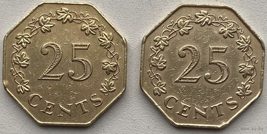 Мальта 25 центов 1975 г. Цена за 1 шт.