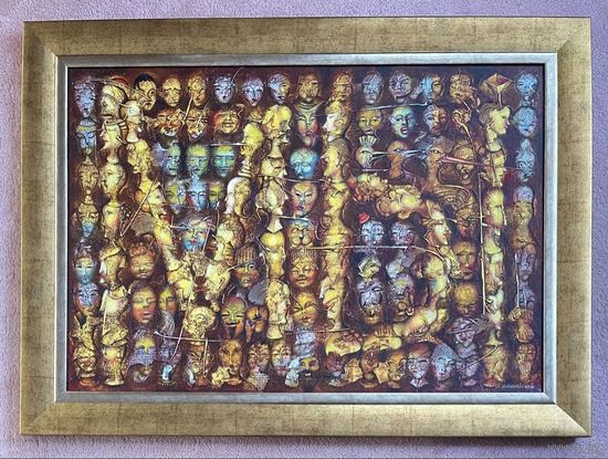 126/92см;Малишевский А.С "Мы", 2009г. Холст, масло. Размер с рамой 126х92 см.