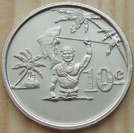 Токелау. 10 центов 2012 год UC#4 "Традиционная ловля рыбы"