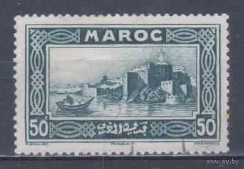 [1521] Французские колонии. Марокко 1933. Архитектура и ландшафты.50с. Гашеная марка.