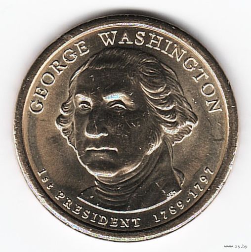 1 доллар США 2007 год 1-й Президент Джордж Вашингтон двор D _состояние UNC