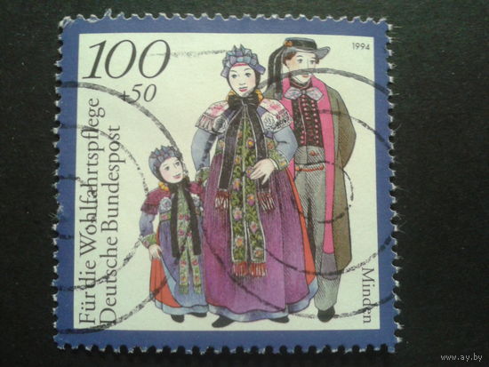 Германия 1994 нац. костюмы Михель-2,0 евро гаш.