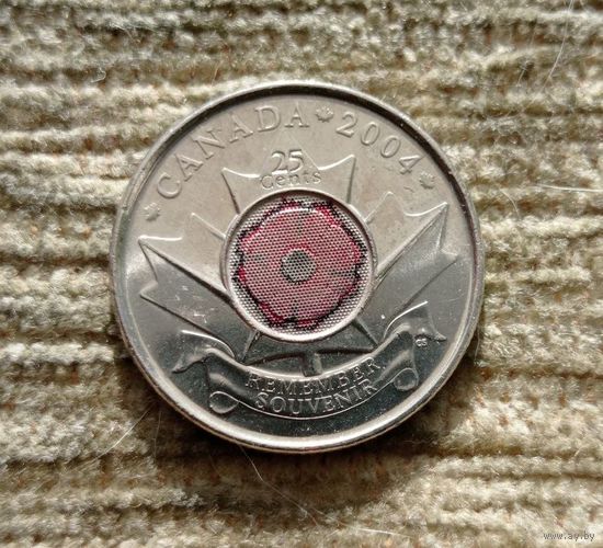 Werty71 Канада 25 центов 2004 День Памяти
