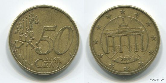 Германия. 50 евроцентов (2002, буква J)