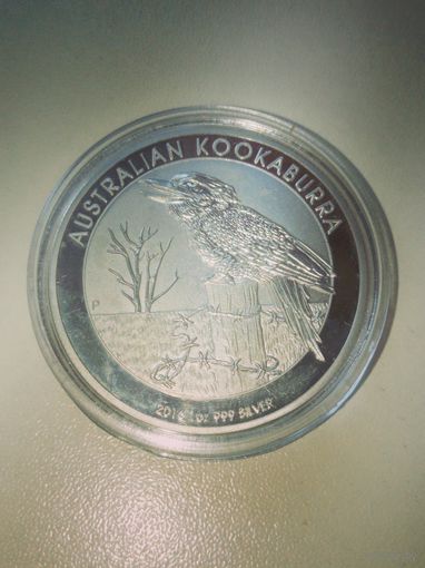 Кукабарра.Монета Австралии,серебро 999,9 проба,унция.