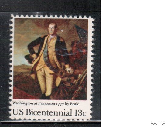 США-1977, (Мих.1291), ** , 200-лет США, Вашингтон, Живопись(одиночка)