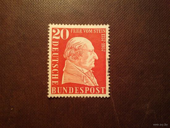 Германия 1957 г. 200-летие со дня рождения барона Генриха Фридриха Штейна.Прусский юрист, государственный и политический деятель./11а/