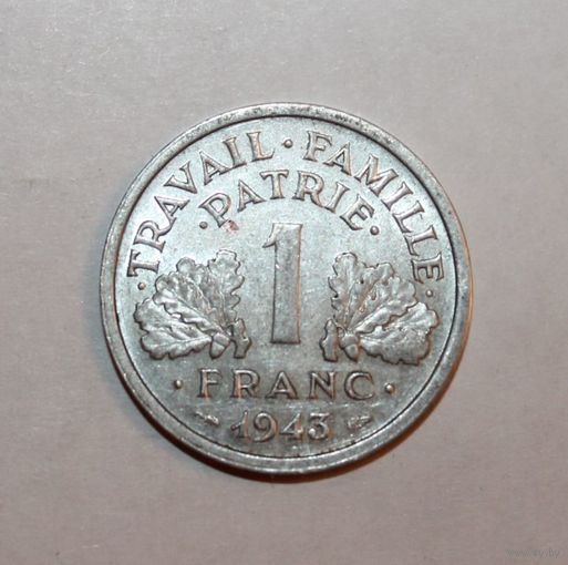 Франция 1франк 1943г. XF.