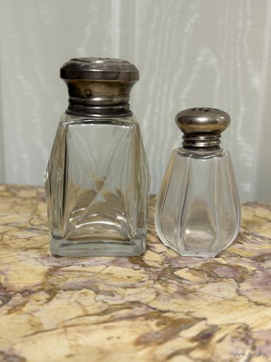 Пара солонок серебро