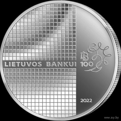 Литва 1.5 евро, 2022 100 лет Банку Литвы UNC