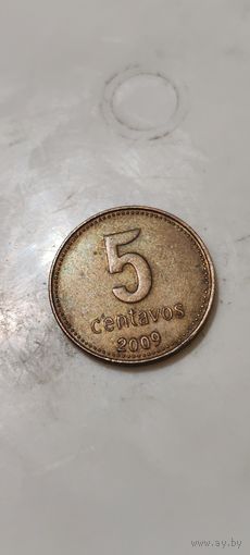 Аргентина 5 сентавос 2009