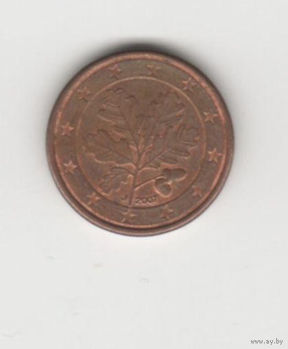 1 евроцент Германия 2007 J Лот 8244