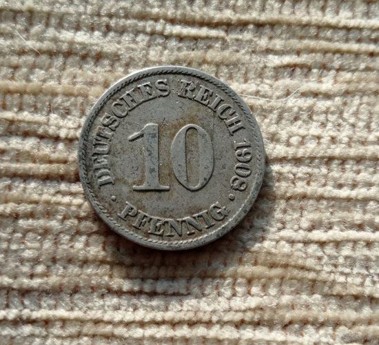 Werty71 Германия 10 пфеннигов 1908 А
