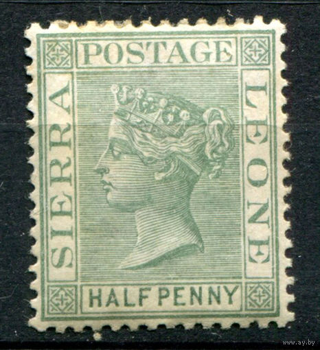 Британские колонии - Сьерра-Леоне - 1883/93г. - королева Виктория, 1/2 P - 1 марка - MH [Mi 12]. #4-B5-118-A-1