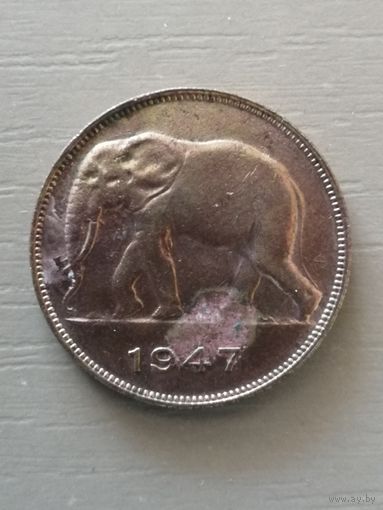 Бельгийское Конго 5 франков, 1947 год, KM# 29,