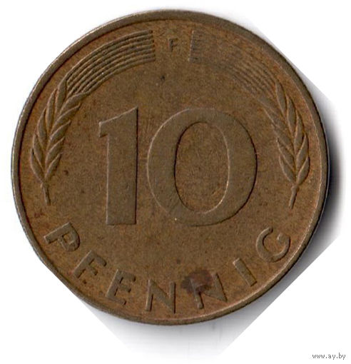 Германия. 10 пфеннигов. 1978 F