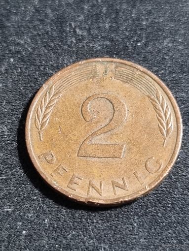 Германия 2 пфеннига 1981 J