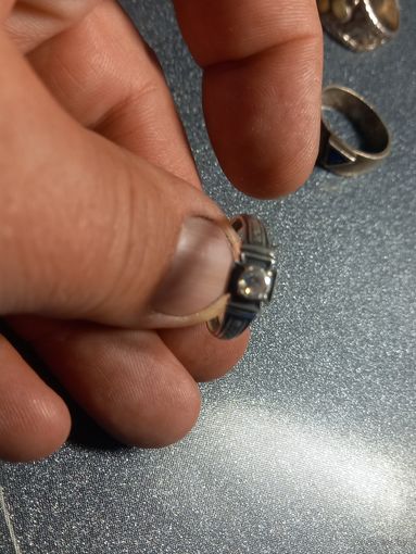 Кольцо Спаси и Сохрани СССР клеймо с камнем Ag 925 1.63 гр. ГВНЛ