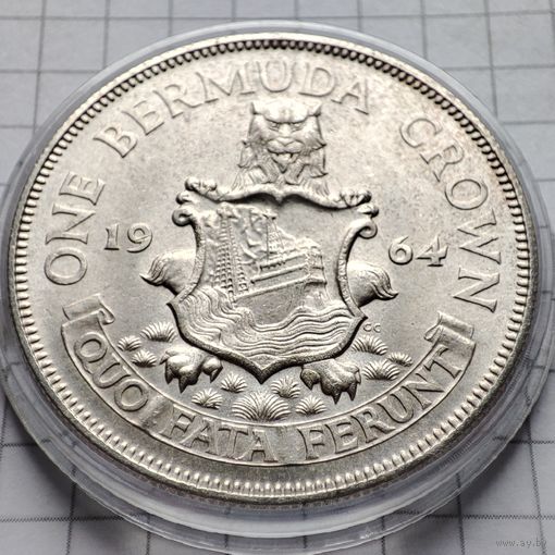 1 крона 1964 года Бермуды.Серебро.