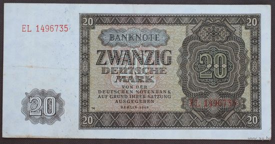 Германия, 20 марок 1948 год.