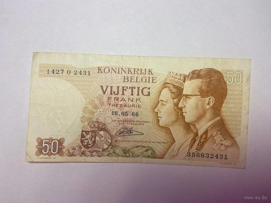 Бельгия. 50 франков. 1966 года.-02