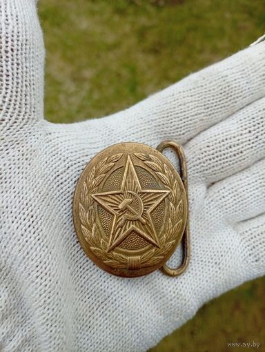 Латунная "Офицерская парадная пряжка" ссср!