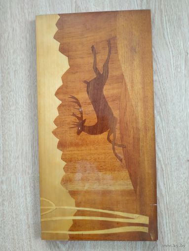 Панно "Бегущий олень", Минлеспром БССР, 1978 г