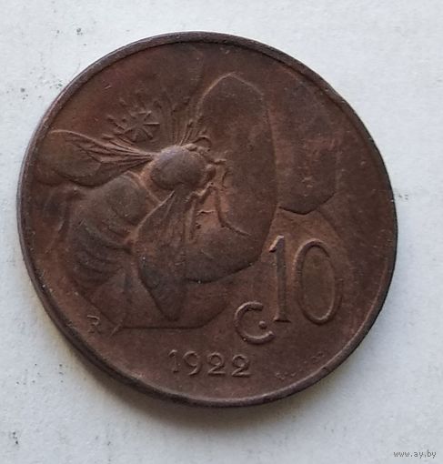 Италия 10 чентезимо, 1922 1-2-13