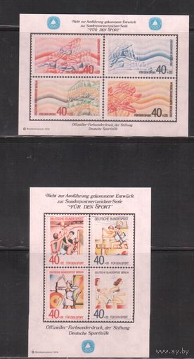 Германия(ФРГ)-1979 , ** , Спорт, ОИ, 2 сув. блока