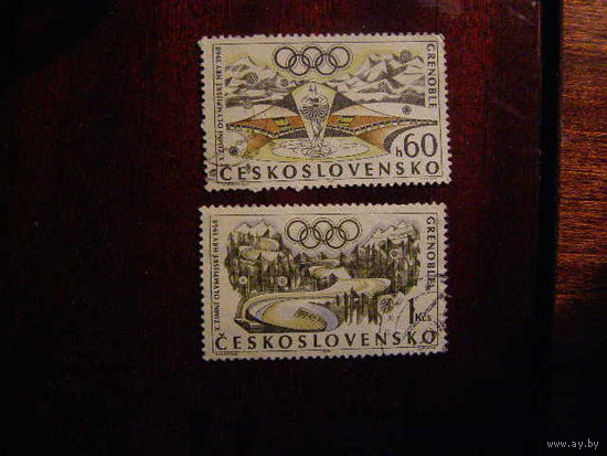 ЧССР 1968 1736-1739 Спорт Олимпиада Гренобль