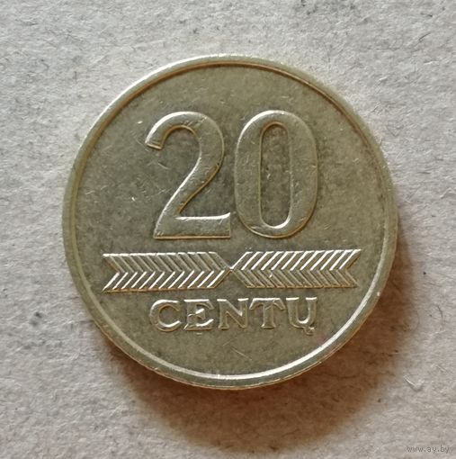 Литва 2 Республика 20 сантим 2007 г., KM# 107 ю