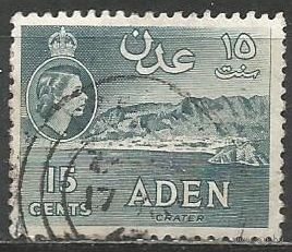 Аден. Королева Елизавета II. Озеро. 1953г. Mi#51.