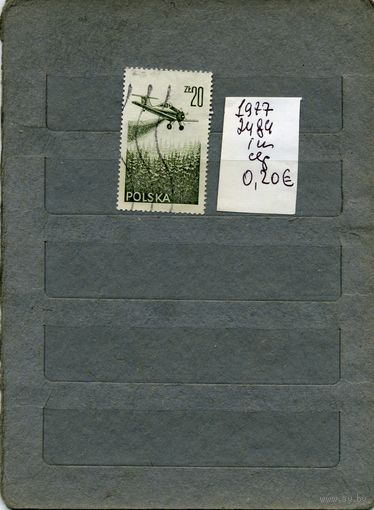ПОЛЬША 1977,  АВИАЦИЯ,    борьба с вредителямит лесов  серия 1м