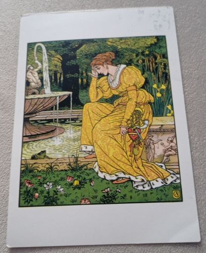 Посткроссинг. Открытка из Мексики: худ.Уолтер Крейн, "Король-лягушонок" (10х15). Прошла почту, чёткий штемпель.