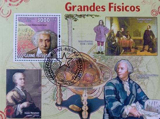 Гвинея-Биссау 2009. Великие физики. Блок