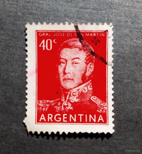 Марка Аргентина 1954-1959 г.г. Генерал Сан-Мартин