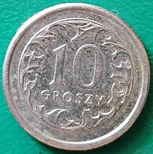 Польша 10 грошей 2001