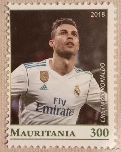 Мавритания 2018. Футбол. Christian Ronaldo. Марка из серии