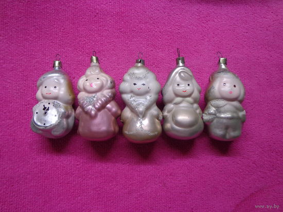 Ёлочные игрушки. Набор " ЗОЛУШКА". БЕЗ ВМЕШАТЕЛЬСТВ.